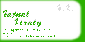 hajnal kiraly business card